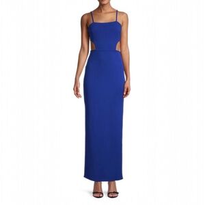 The Fashion Poet Cobalt Blue Cutout Maxi Sheath Dress Size M